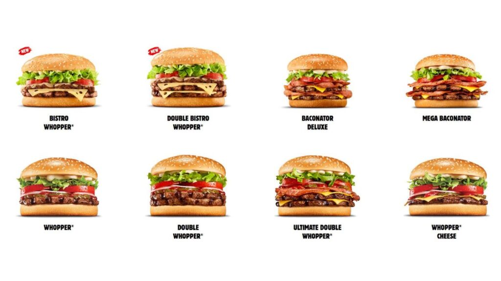 Hungry Jack's flame-grilled Whopper burger with fresh lettuce and tomato