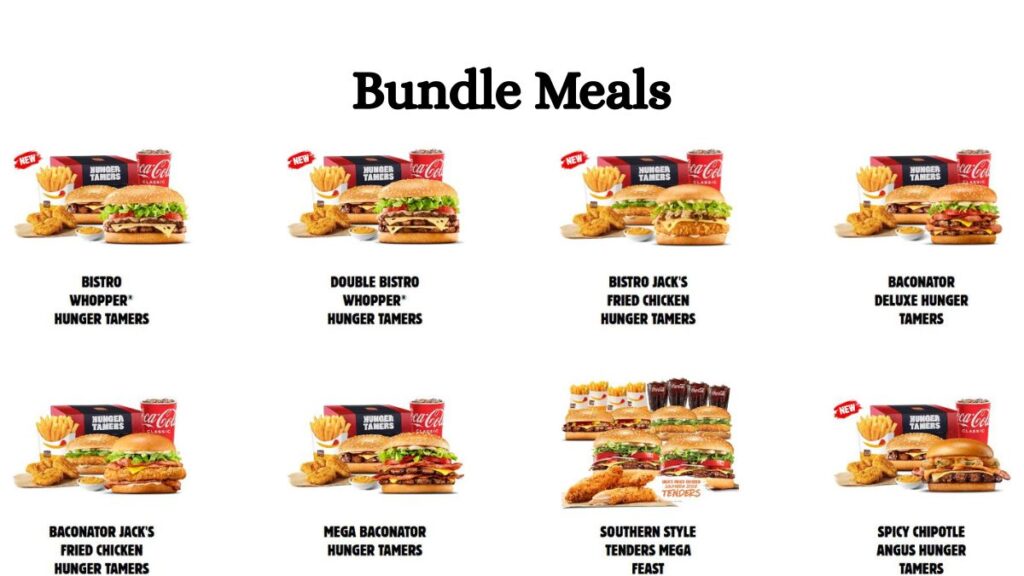 Hungry Jack's family sharing boxes and value bundle meals for groups
