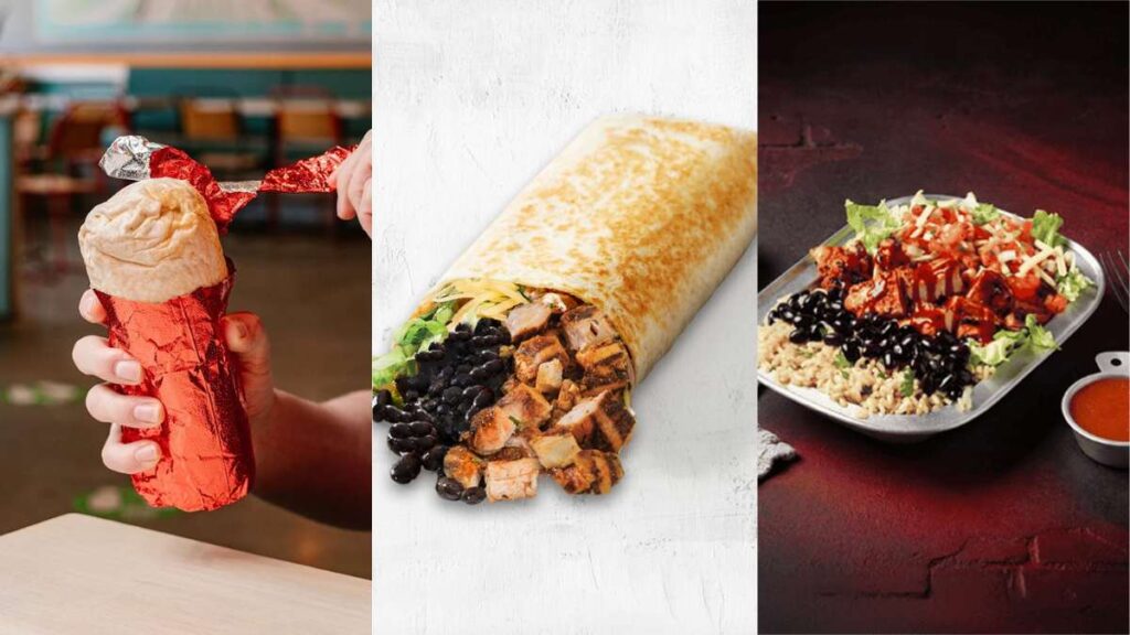 A freshly rolled slow-cooked beef burrito being prepared at Mad Mex on Crown Street, Darlinghurst.