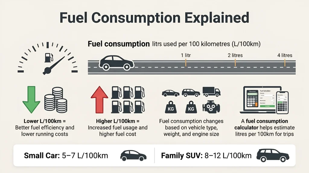 Australian trip fuel calculator for estimating fuel needed in liters and total trip expenses for long-distance driving.